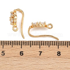 Серьги-капельки с микропаве из прозрачных кубических цирконий из латуни KK-A274-11G