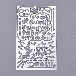 Устойчивая к потускнению многофункциональная креативная полая линейка из нержавеющей стали DIY-D023-04