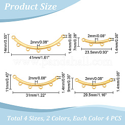 16 шт. 8 стиля в стиле бохо из нержавеющей стали 304 многорядные звенья STAS-UN0057-78