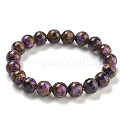 Круглые синтетические золотые клинквантовые камни растягивающиеся брекеты G-P549-02A