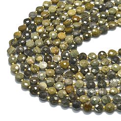 Природное серебро листьев яшмы бисер нитей G-K389-B83-01