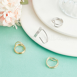 4 шт. 4 стиля латунных колец-коготь для кончика ногтя&nbsp;MRMJ-NB0001-23