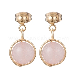 3 пара круглых серег из натурального культивированного пресноводного жемчуга из нержавеющей стали 304 EJEW-JE06817-02