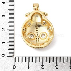 Латунные микропаве прозрачные подвески с фианитом&nbsp;KK-H519-17G