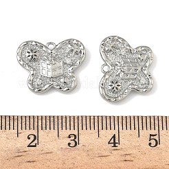 Рождественские подвески из латуни с микропаве из прозрачных кубических цирконий KK-A280-03F-P