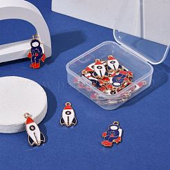 20шт 2 стиля подвески из цинкового сплава с эмалью&nbsp;ENAM-LS0001-17G