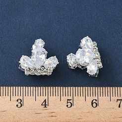 Латунные микро проложить кубического циркония бусы KK-S336-15S-A