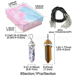 Наборы для самостоятельного изготовления ожерелий из натуральных и синтетических драгоценных камней и вощеных шнуров&nbsp;DIY-FS0008-04B