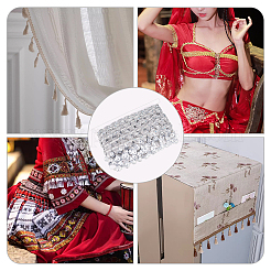 Кружевная лента из полиэстера с кисточками&nbsp;OCOR-WH0079-75D