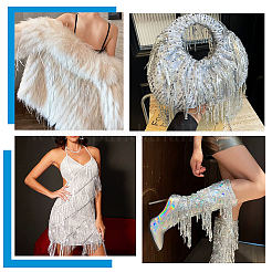 1 шт. блестящая полиэстеровая кружевная лента с кисточкой из пайеток OCOR-PH0005-83