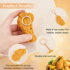 8 шт. 5 брелока для ключей с имитацией еды KEYC-FG0001-03
