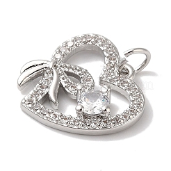 Подвески из латуни и прозрачного циркония с покрытием стойки KK-L216-050P