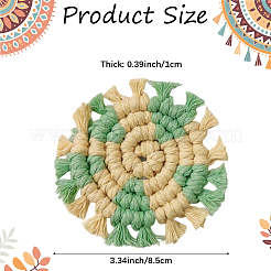 Подставка под стакан из хлопка ручной работы в стиле «богемия»&nbsp;AJEW-WH20020-294G