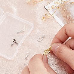 4 комплект 4 стиля 925 застежки-крючка из стерлингового серебра STER-PH0002-06