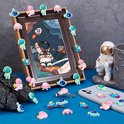 50 шт. 5 стиля космическая тематика непрозрачная смола декоден кабошоны RESI-PH0002-20