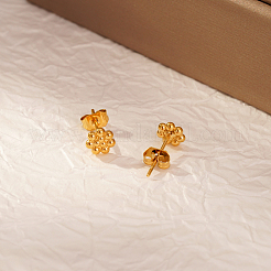 Минималистичные геометрические серьги-гвоздики с цветами из нержавеющей стали 304 для повседневной носки WY0969