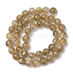 Нити бусин из натурального золота с рутилированным кварцем G-A277-A01-01