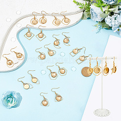 Наборы для самостоятельного изготовления подвесных сережек из нержавеющей стали в форме купола DIY-AN0001-09G