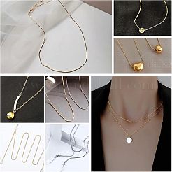 Ожерелья из нержавеющей стали 304 с цепочкой из троса&nbsp;MAK-UN0001-17