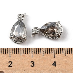 Подвески из латуни с кубическим цирконием и стеклянным кристаллом&nbsp;KK-Q039-03P