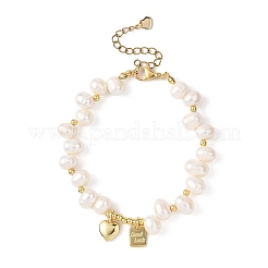 Латунь шарм браслеты BJEW-JB12859