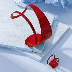 Комплекты из полых браслетов-манжет и колец-манжет из сплава&nbsp;FS-WG58758-01