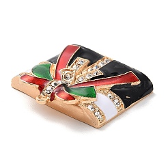 Рождественские подвески из цинкового сплава со стразами&nbsp;LS-PALLOY-K008-02C-KCG