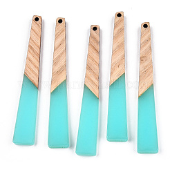 Большие подвески из полупрозрачной смолы и ясеня RESI-TAC0017-46-B01