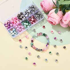 200шт 9 цвета прозрачные окрашенные стеклянные бусины для выпечки&nbsp;DGLA-YW0001-58