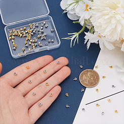 100 шт. 2 цвета латунные обжимные бусины FIND-UN0004-33