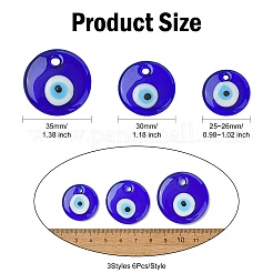 18 шт. 3 стиля подвески ручной работы в стиле лэмпворк от сглаза&nbsp;LAMP-CJ0002-74
