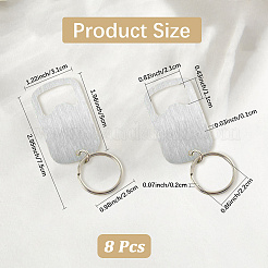 8 шт. брелок из нержавеющей стали&nbsp;AJEW-CN0004-56