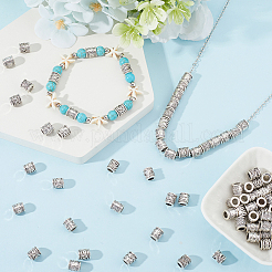 100шт 4 стиля европейские бусины из сплава в тибетском стиле MPDL-SP0001-02