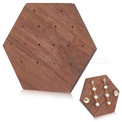 Серьги-гвоздики из орехового дерева пластина&nbsp;EDIS-WH20010-01B