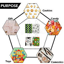 16 шт. 8 стили бумажных сумок с футбольным принтом&nbsp;ABAG-SP0001-55