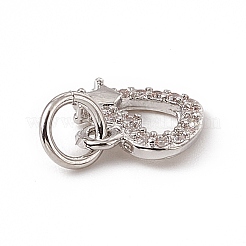 Латунные микропаве прозрачные кубические циркониевые подвески&nbsp;ZIRC-F132-38P