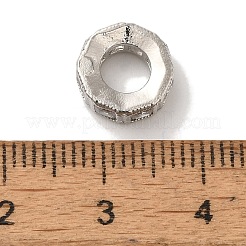 Восьмиугольные латунные микро-паве кубические циркониевые европейские бусины KK-C072-20P