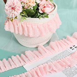 5 ярд двойной полиэстеровой кружевной отделки для украшения шитья&nbsp;OCOR-GF0005-06B