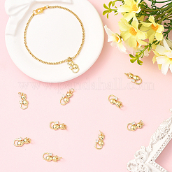 10 шт. латунные подвески с кубическим цирконием&nbsp;KK-BBC0022-58