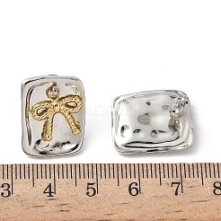 Двухцветные серьги-гвоздики из нержавеющей стали 304&nbsp;EJEW-B156-17P