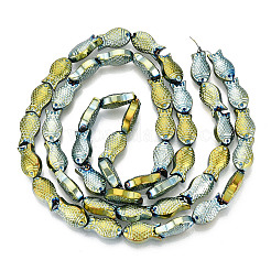 Стеклянные бусины с гальваническим покрытием  X1-EGLA-T025-03E