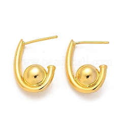 Латунь серьги EJEW-Q015-11G