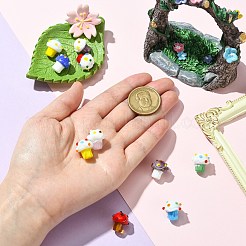 10шт 10 цвета бусины ручной работы с неровностями лэмпворк&nbsp;LAMP-CJ0002-16