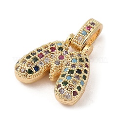 Латунные микро проложить кубического циркония подвески ZIRC-P121-01G-M