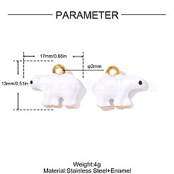 Подвески из нержавеющей стали 304 с эмалью&nbsp;STAS-OY011-83G