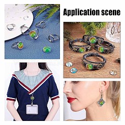 30 шт. 2-х видов полупрозрачных стеклянных кабошонов GLAA-SC0001-71