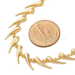 Латунные цепочки-капли из латуни с покрытием стойки для женщин NJEW-C064-01G