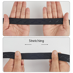 10м 2-цветные полиэстеровые нескользящие силиконовые эластичные захватные ленты для шитья одежды SRIB-GF0001-48