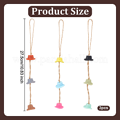 Ковбойская шляпа силиконовый кулон украшение HJEW-DR00021