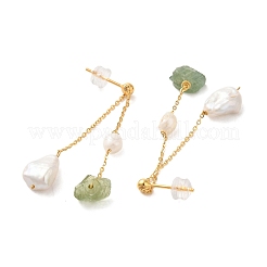 Стерлингового серебра серьги-гвоздики EJEW-K273-33G